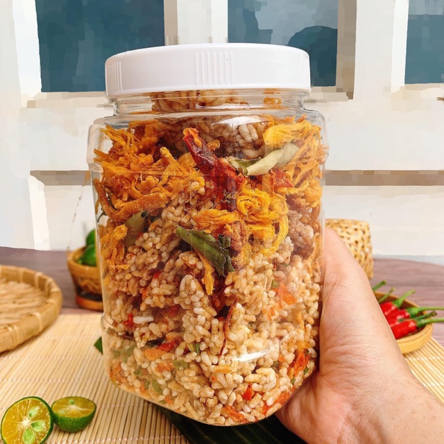 Bắp rim sate mix khô bò lá chanh,cơm cháy tép khô gà lá chanh siêu ngon | BigBuy360 - bigbuy360.vn