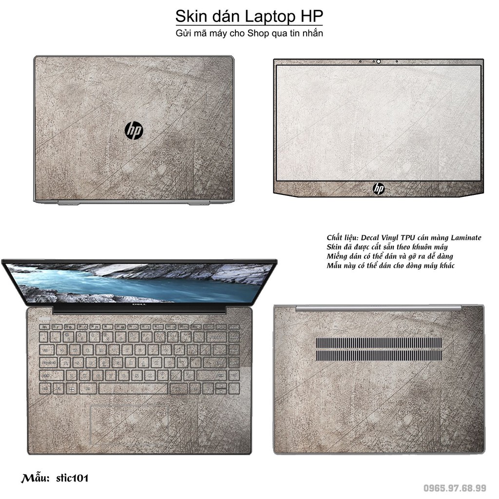 Skin dán Laptop HP in hình Hoa văn sticker nhiều mẫu 17 (inbox mã máy cho Shop)