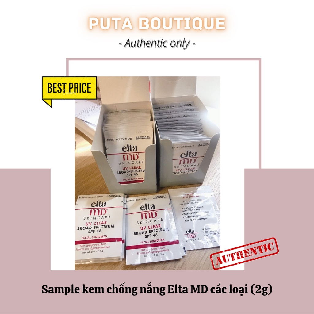 Sample kem chống nắng Elta MD các loại 2g