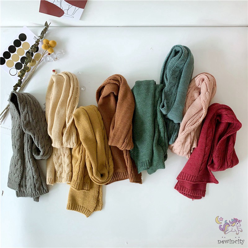 Khăn Choàng Giữ Ấm Phong Cách Retro Hàn Quốc Cho Bé