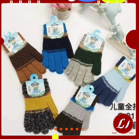 GANG TAY LEN TRẺ EM dày dặn, giữ ấm cho bé 1-6 tuổi