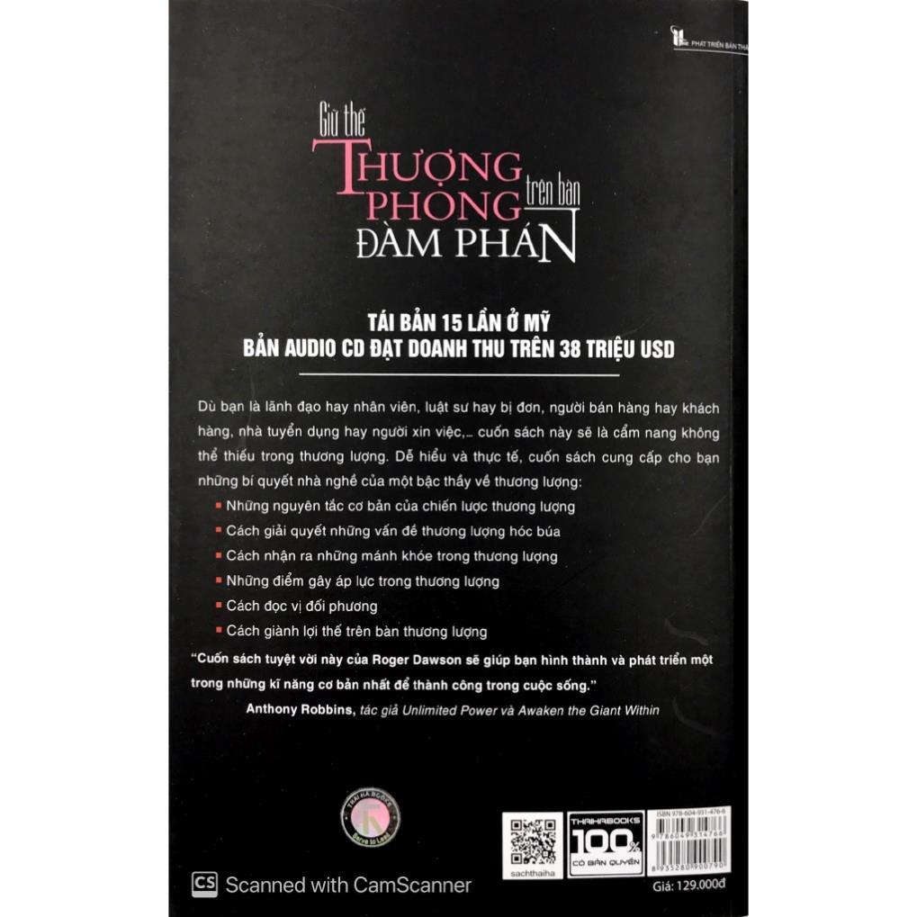 Sách - Giữ Thế Thượng Phong Trên Bàn Đàm Phán (Tái Bản Từ Cuốn 64 Nước Cờ Trên Bàn Thương Lượng) - Thái Hà Books