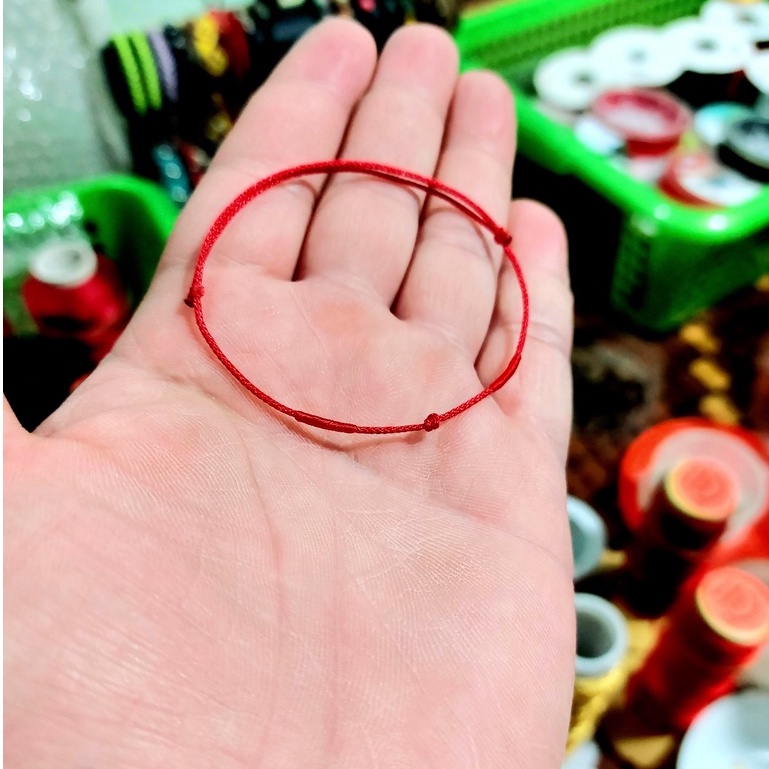 Vòng Chỉ Đỏ Đan Sợi Mảnh May MẮn - Bình An ( thông báo size cổ tay )