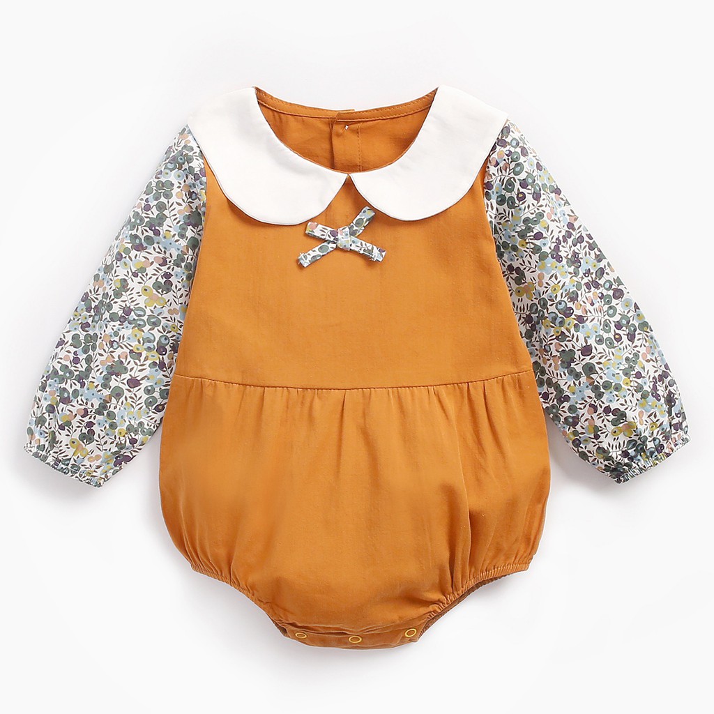 Bộ Áo Liền Quần Sanlutoz Bằng Chất Liệu Cotton Dài Tay Phong Cách Công Chúa Dành Cho Bé Gái