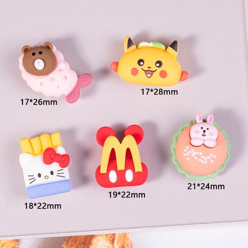Charm (C271) slime/ Dụng Cụ Charm Trang Trí  [Ko Keo &amp; Nút]  Hình Hình Kem &amp; Món Ăn (khoảng 3 cm) - 01 Cái