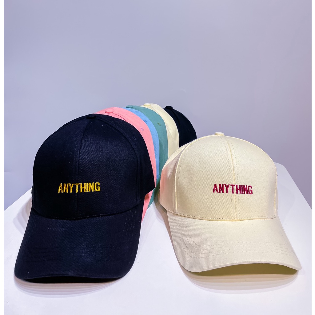 Mũ Lưỡi Trai Nón Kết Nhung Cao Cấp Thêu Chữ Anything Phong Cách Hàn Quốc - Hata24h