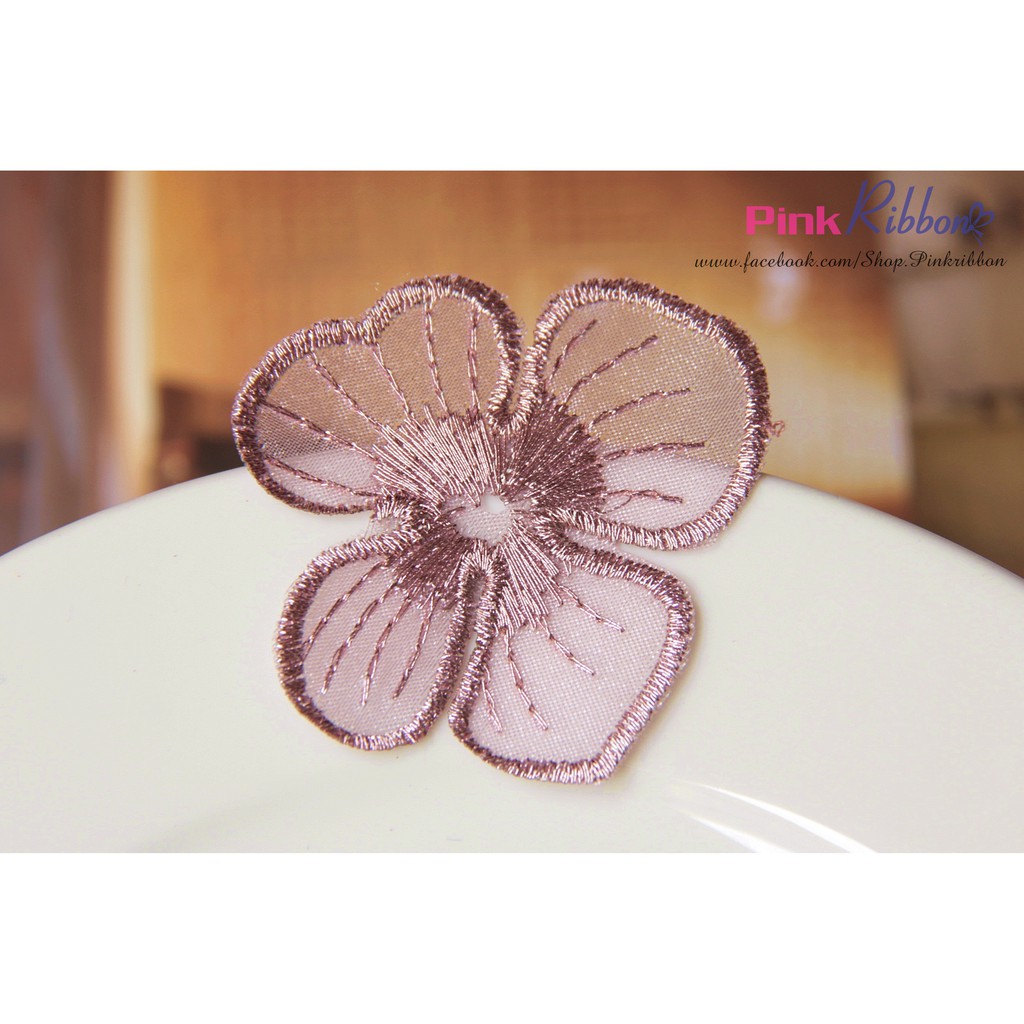 [SET 5 Cánh] CÁNH HOA REN VIỀN BÔ ĐÊ KIM TUYẾN TO