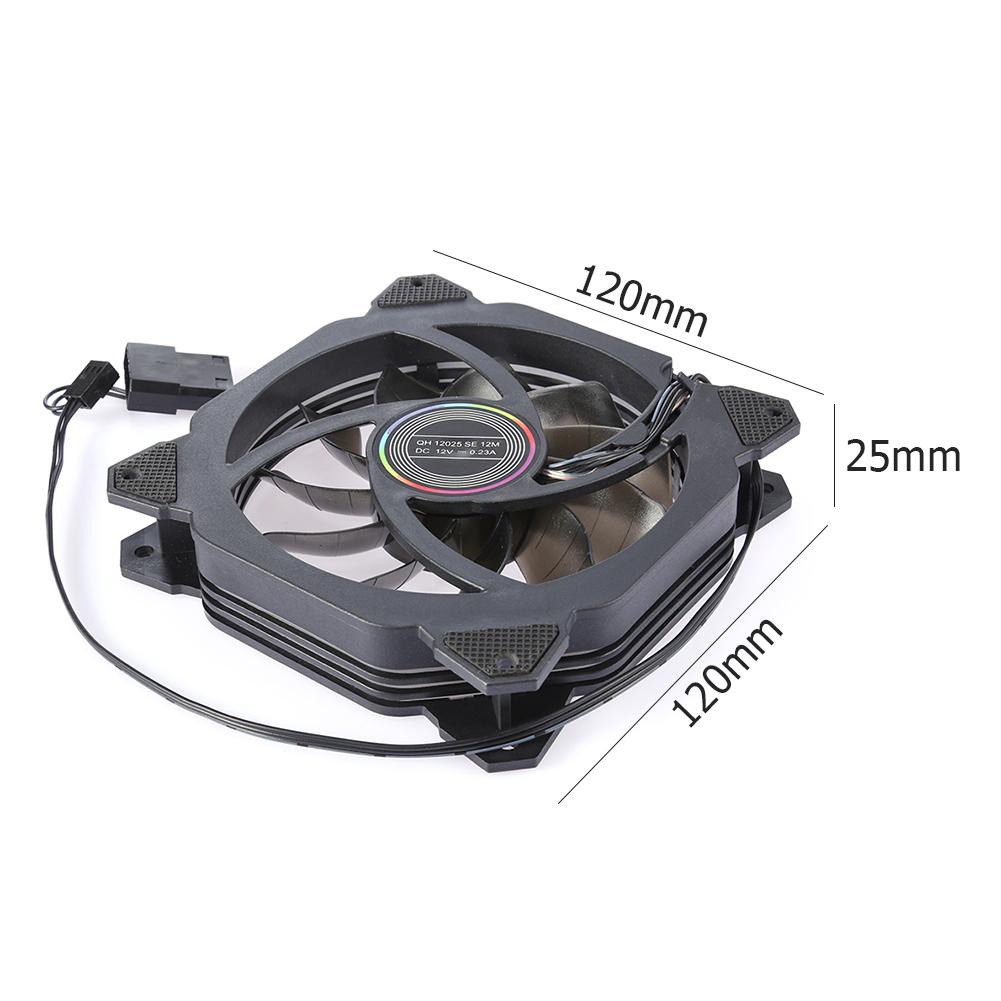 DC 12V PC Cooler 120mm Dual Halo Hydraulic Bearing CPU Cooling Fan