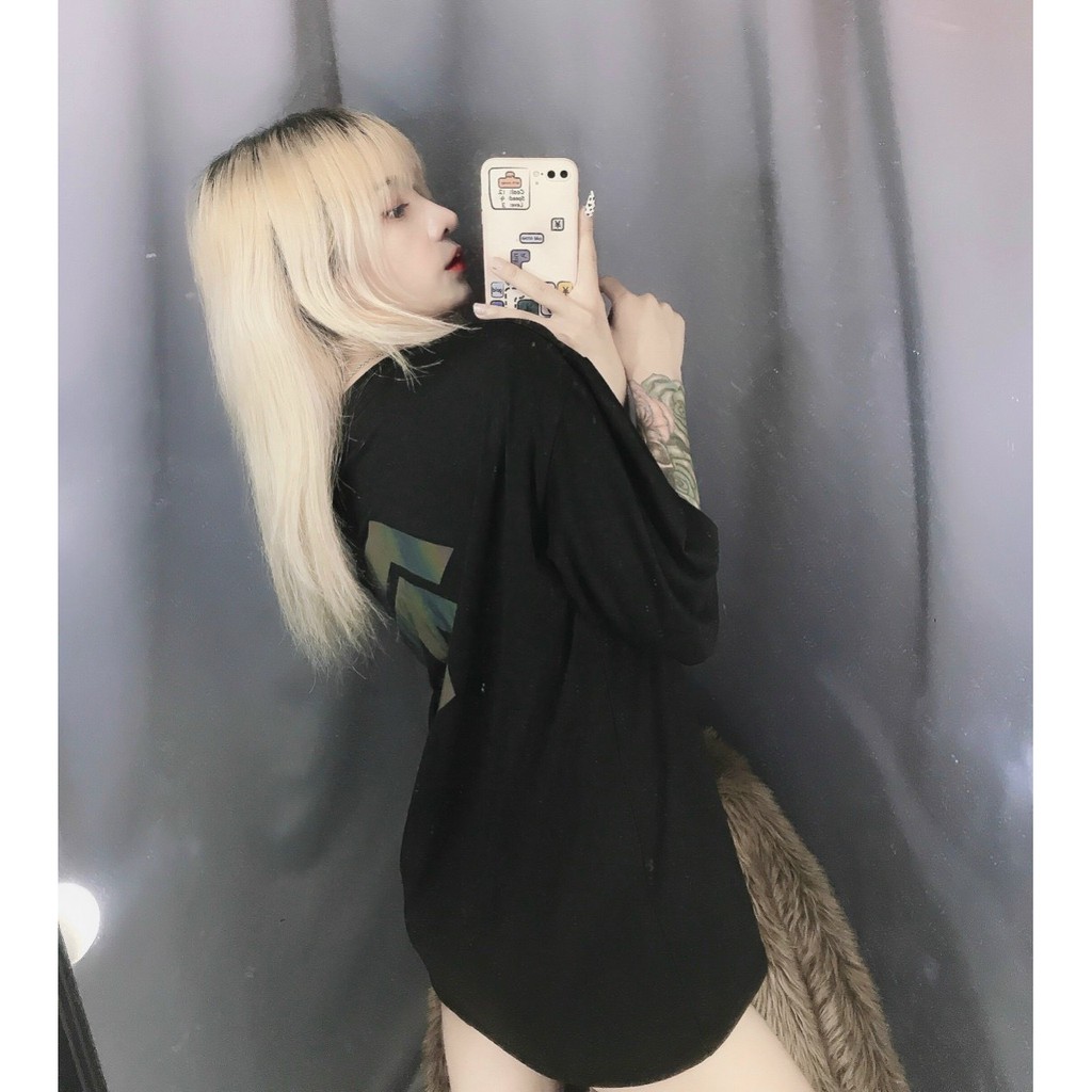 áo thun form rộng in màu phản quang siêu hottt ảnh thật