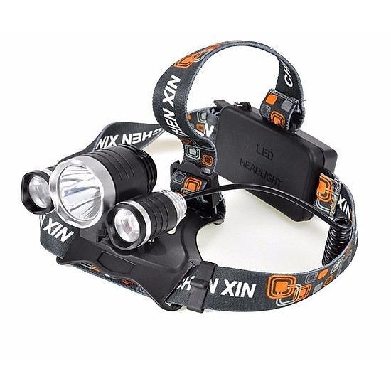 [FREESHIP] Đèn Pin Siêu Sáng Đội Đầu 3 Bóng + Tặng Kèm 2 Pin Và Dây Sạc.