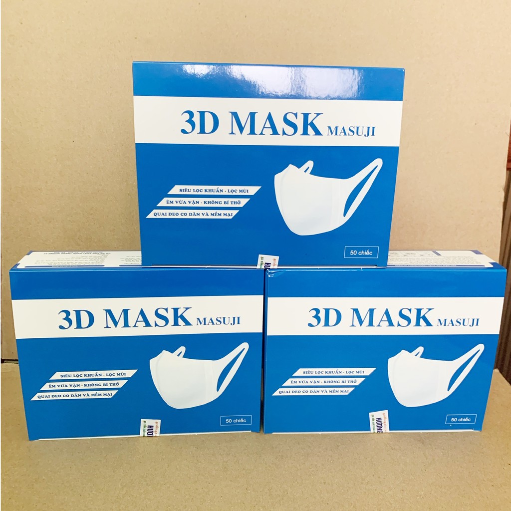 Khẩu Trang 3D Mask Công Nghệ Nhật - Hộp 50 Chiếc | BigBuy360 - bigbuy360.vn