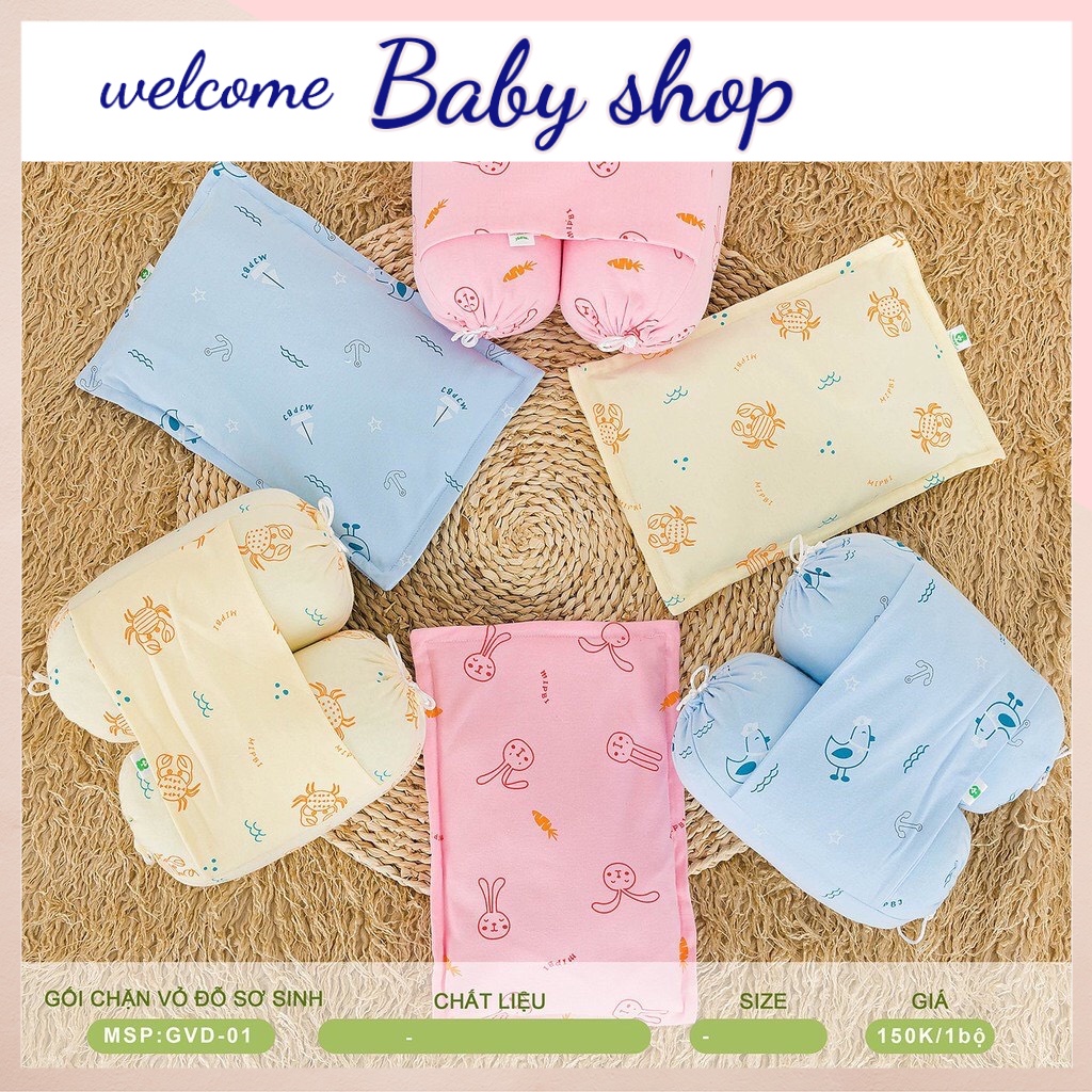 Gối chặn cho bé - Bộ chặn vỏ đỗ cao cấp Mipbi [ haye baby shop]