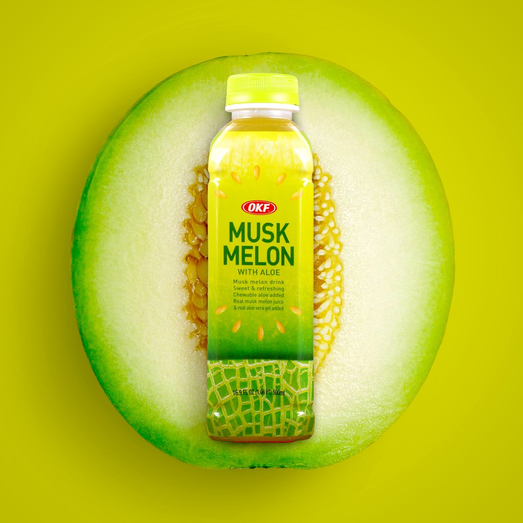 NƯỚC ÉP TRÁI CÂY KÈM THẠCH NHA ĐAM OKF 500ML DATE T8/2022 | BigBuy360 - bigbuy360.vn