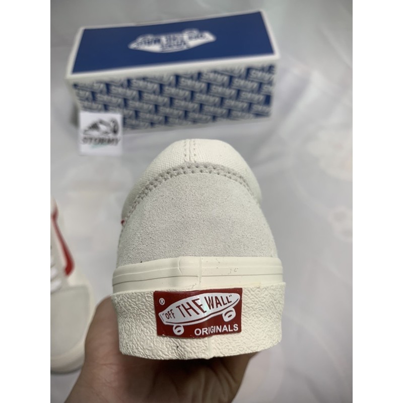 Giày Van Sọc Đỏ Chuẩn 1:1 Box Xanh Da lộn Xinh Xinh | BigBuy360 - bigbuy360.vn
