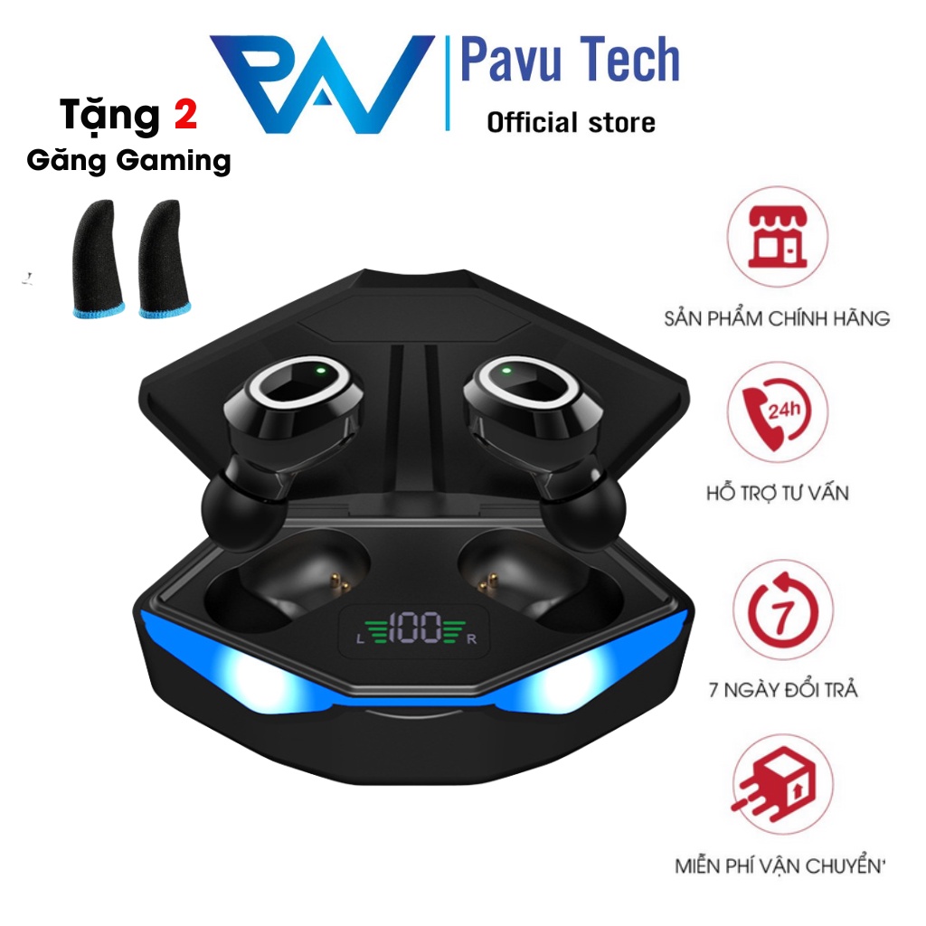 Tai nghe bluetooth Gaming M22 TWS 5.1 Tai nghe gaming không dây bass mạnh mẽ có mic , độ trễ cực thấp Chính Hãng Pavu