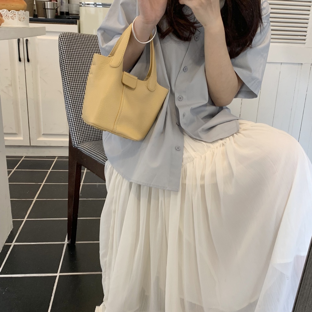 Túi Xách Da PU Mini Phong Cách Hàn Quốc Thời Trang Cho Nữ
