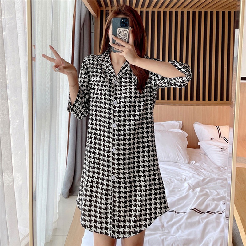 đồ ngủ Tay Dài Chất Lụa Plus Size M-5Xl Thời Trang Quyến Rũ Cho Nữ | BigBuy360 - bigbuy360.vn
