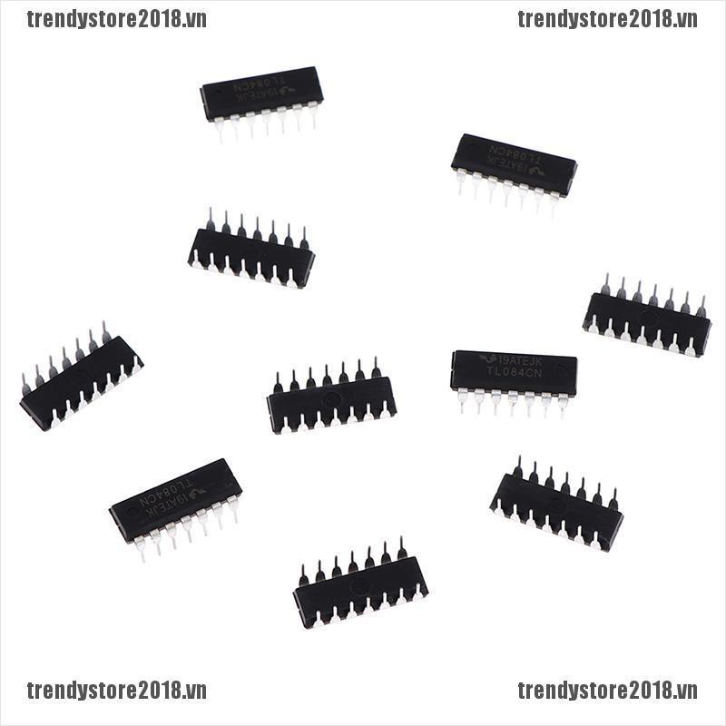 Bộ 10 Linh Kiện Điện Tử DIP-14 TL084CN Inline