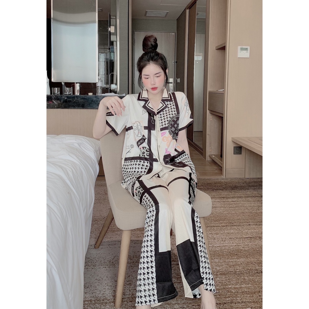 ĐỒ BỘ PYJAMA NỮ XƯỚC HÀNG THIẾT KẾ - ĐỒ BỘ MẶC NHÀ