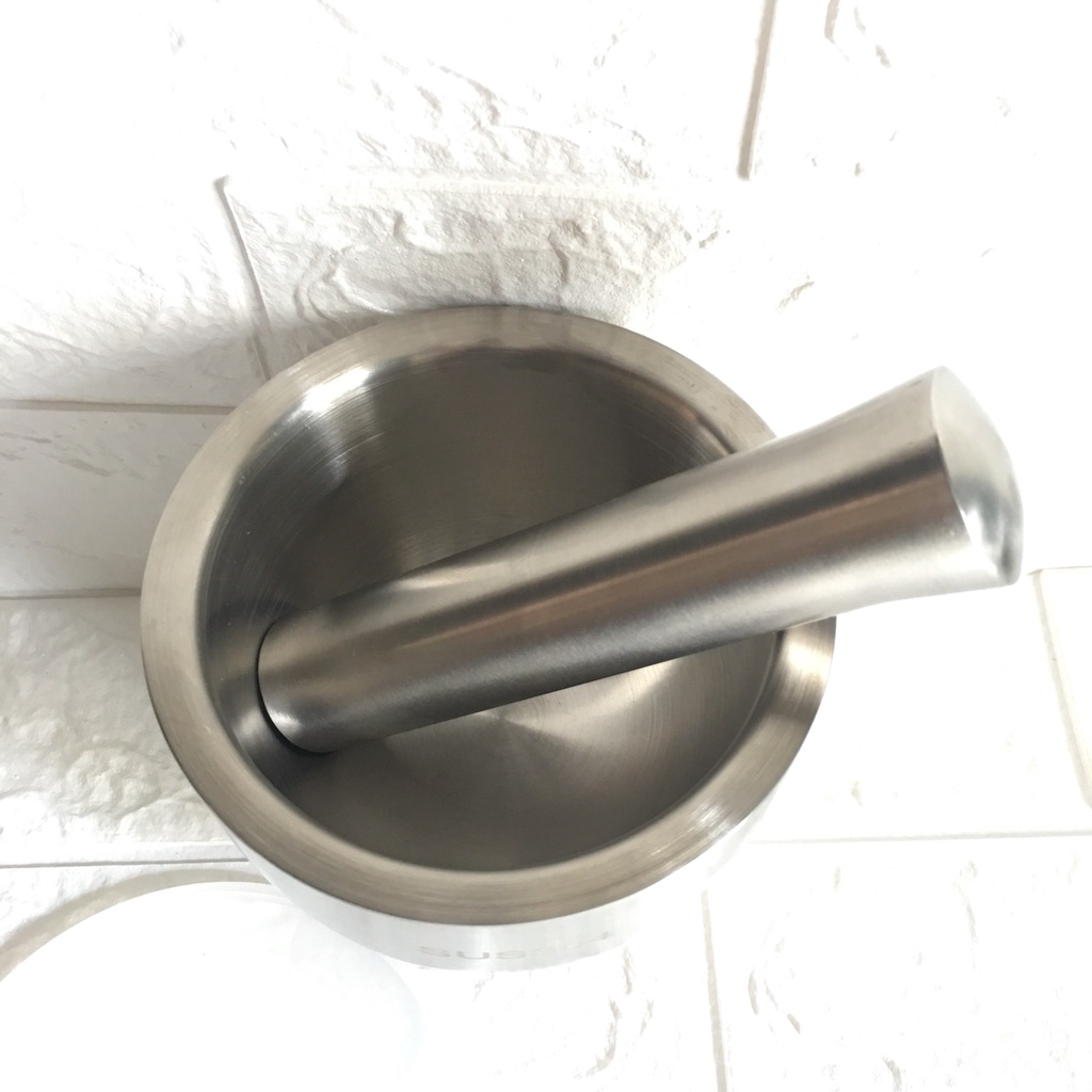 Bộ Chày Cối Inox Sus 304 Cỡ Đại 15cm