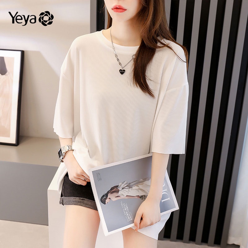 Áo thun YEYA ngắn tay dáng rộng thời trang cho nữ