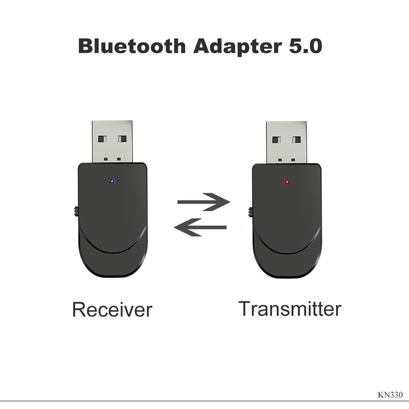 USB thu phát tín hiệu âm thanh 2 trong 1 không dây kết nối bluetooth 5.0 mini jack 3.5mm dành cho TV/đầu PC xe hơi
