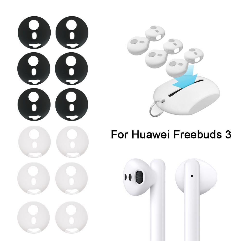 MYRONGVN Set 3 Cặp Nút Bọc Đầu Tai Nghe Bằng Silicon Mềm Siêu Mỏng Chống Sốc Chống Bụi Cho Huawei Freebuds 3