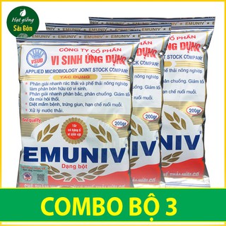 Chế phẩm vi sinh xử lý phế thải hữu cơ EMUNIV gói 200g 3 Gói