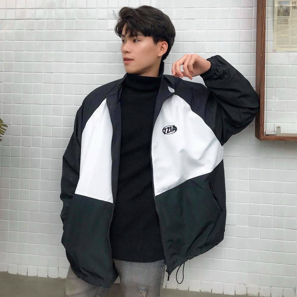 Áo khoác dù unisex 2 lớp 7ZIA Bavy áo khoác gió khóa kéo lót dù cao cấp dễ phối đồ phong cách Ulzzang
