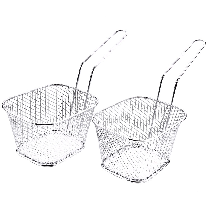 Set 4 Rổ Chiên Khoai Tây Mini Bằng Thép Không Gỉ