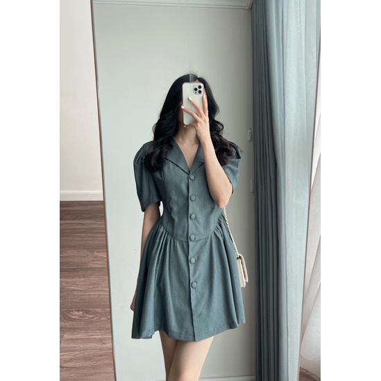 EVAN DRESS - váy cổ vest Hàn Quốc by REGEN