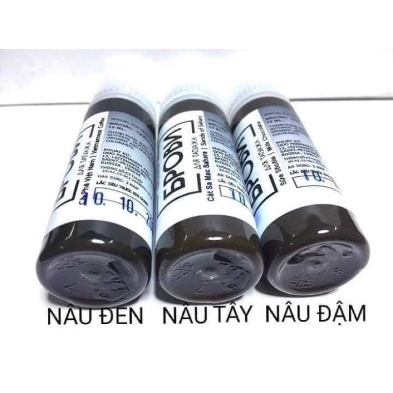 Mực BROVI NGA Siêu Bám Chống Trổ Bong Đậm Phun Mày Khắc Sợi Siêu Đỉnh
