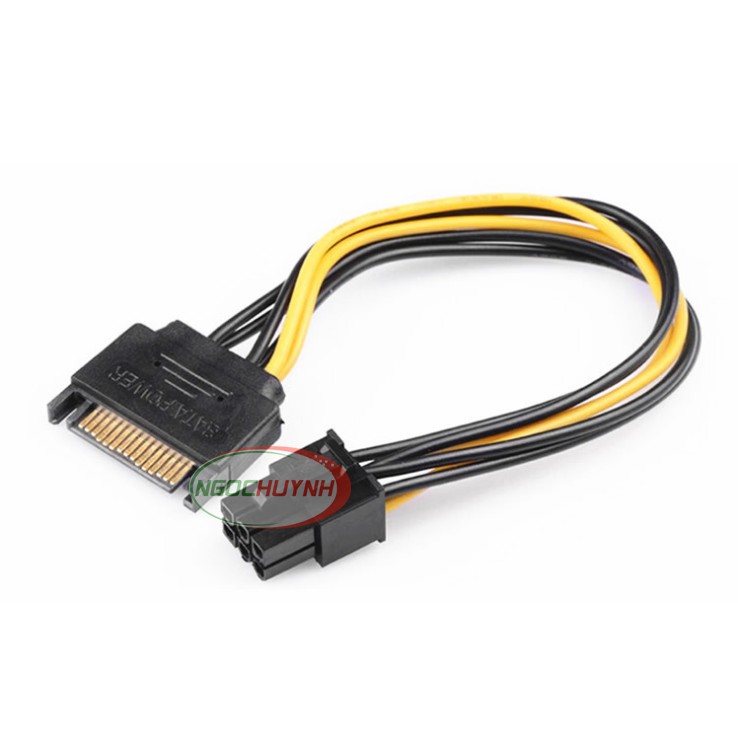 Cáp chuyển nguồn Sata ra đầu nguồn 6 Pin VGA