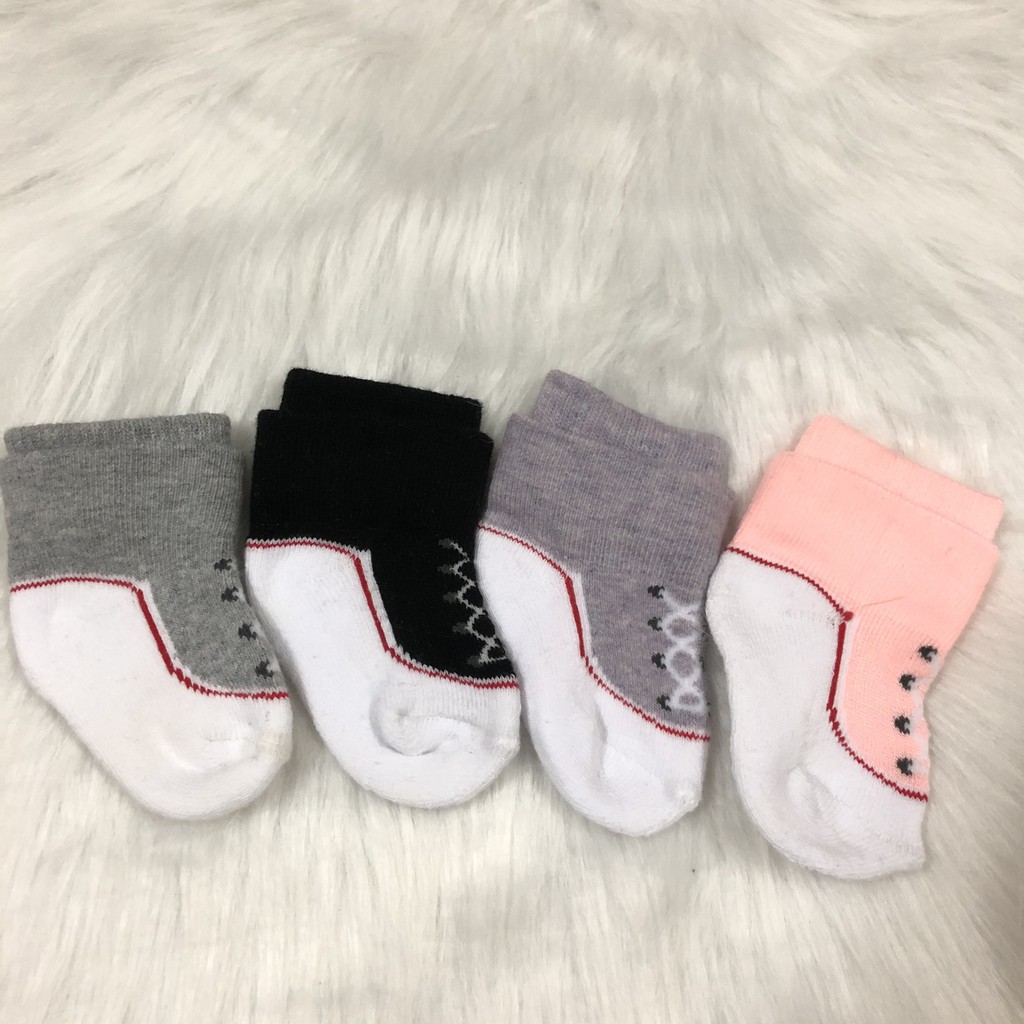 Tất len sơ sinh cao cổ giả giày cho bé trai / bé gái từ 0-3m