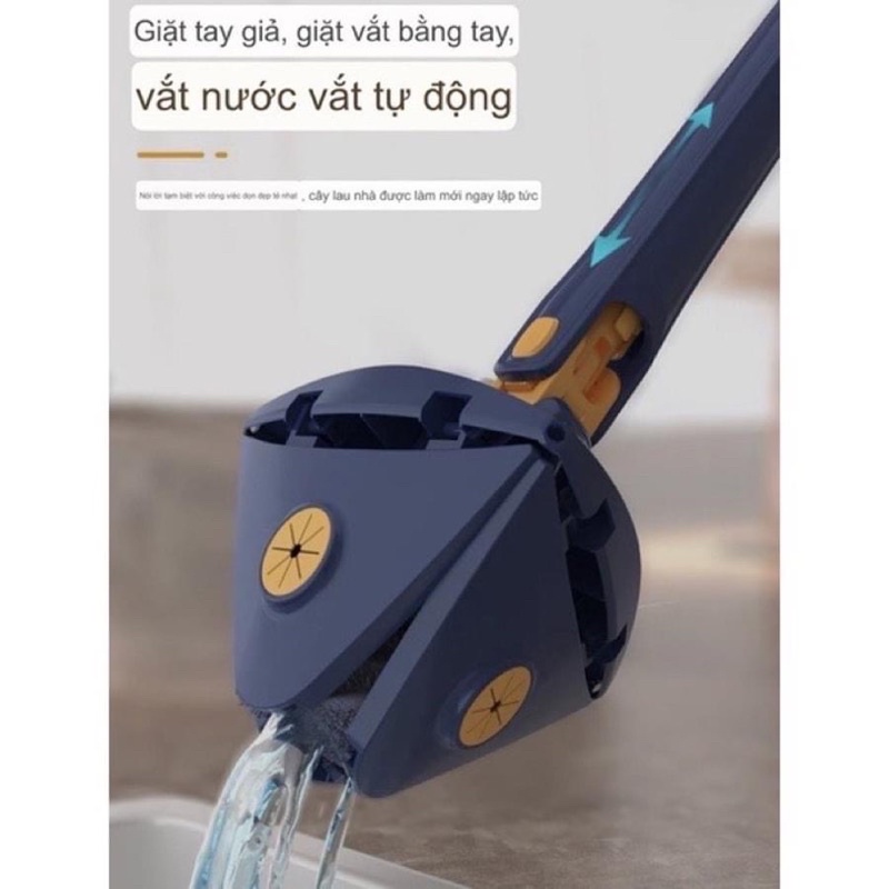 hổi lau đa năng hình tam giác mẫu mới có thể xoay 360 độ tự vắt