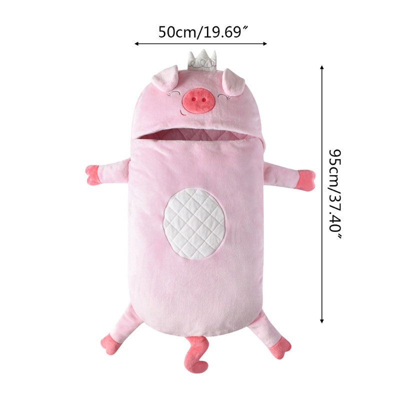 Túi Ngủ Cotton Dày Dặn Chống Đá Họa Tiết Hoạt Hình Dễ Thương Cho Bé