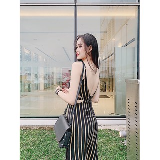 Maxi hở lưng khoét eo