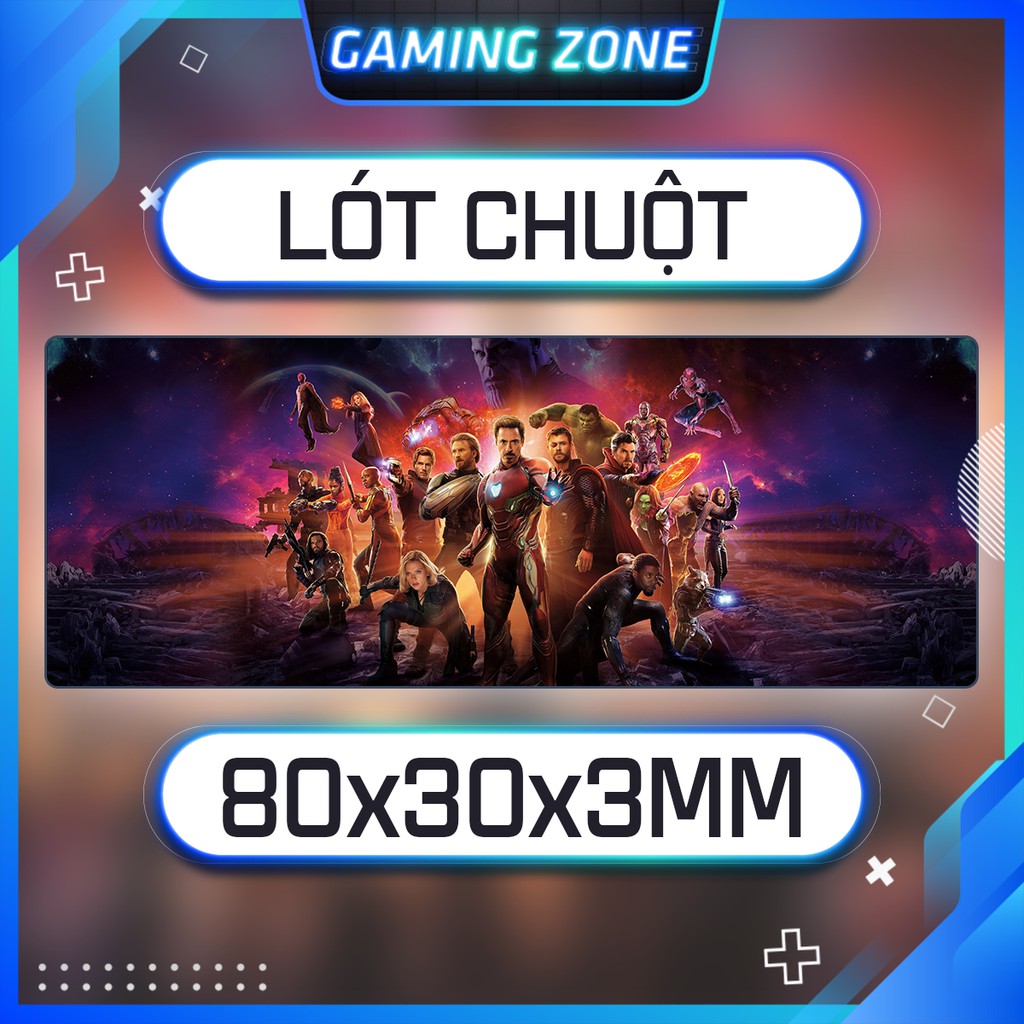 Lót chuột, bàn di chuột chơi game hình Avengers chống trượt siêu bền siêu đẹp