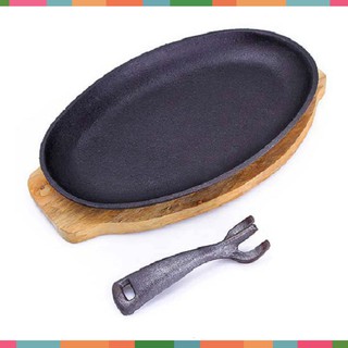 chảo gang bò né - chảo gang bò bít tết