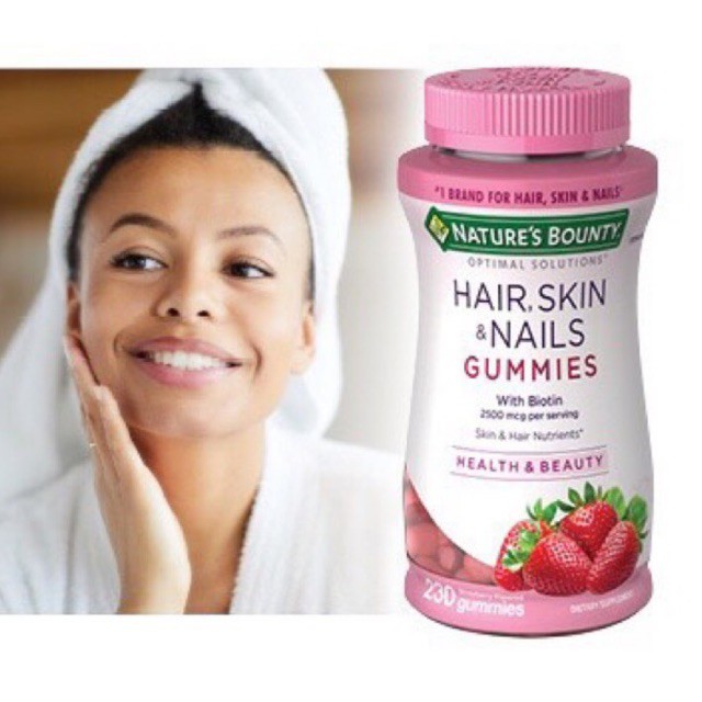 [HÀNG MỸ] Kẹo Dẻo Hair Skin & Nails Gummies (230 viên) | BigBuy360 - bigbuy360.vn