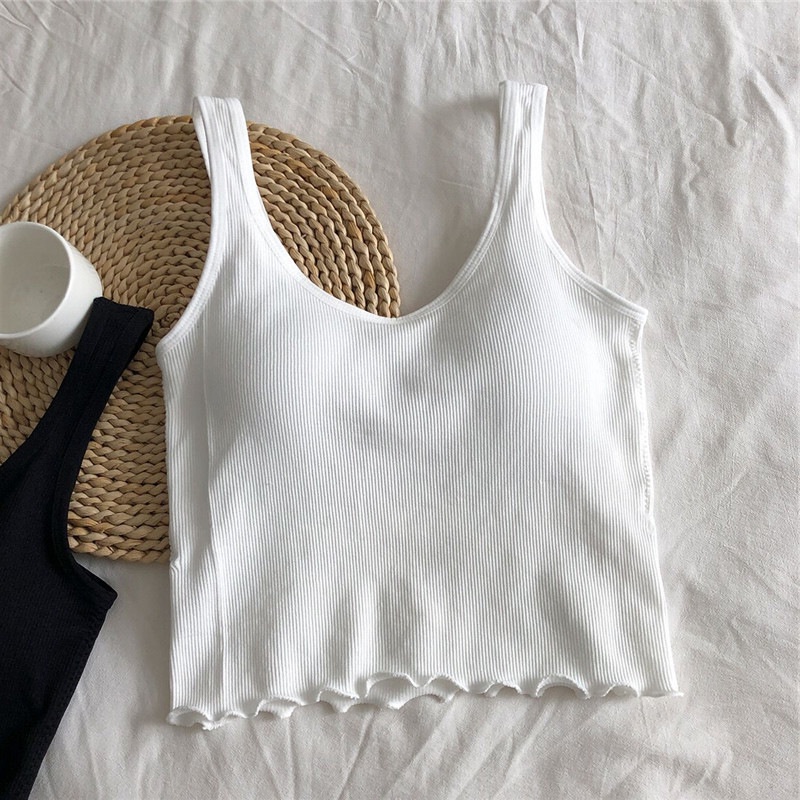 Áo tank top SUXI màu sắc đơn giản dễ phối đồ thời trang mùa hè dành cho nữ