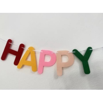 Dây chữ HAPPY 30 DAYS trang trí đầy tháng cho bé