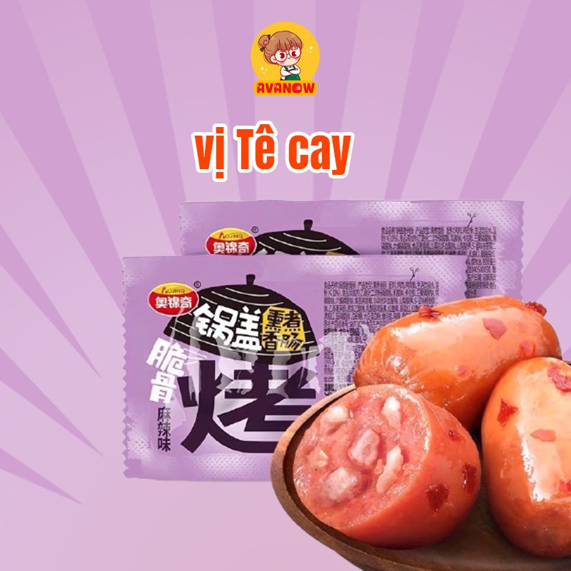 Xúc xích sụn gà cay 20g 🍣 Avanow 🍣 gói 4 viên,đồ ăn vặt ngon | BigBuy360 - bigbuy360.vn