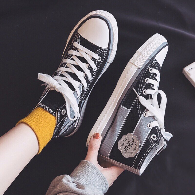 [Mã WAMT2405 giảm 10K đơn 0K] Giày nữ cao cổ ngôi sao đế phối chữ kí chất vải mềm nữ tính ( lưu ý đây cao cổ ) | BigBuy360 - bigbuy360.vn