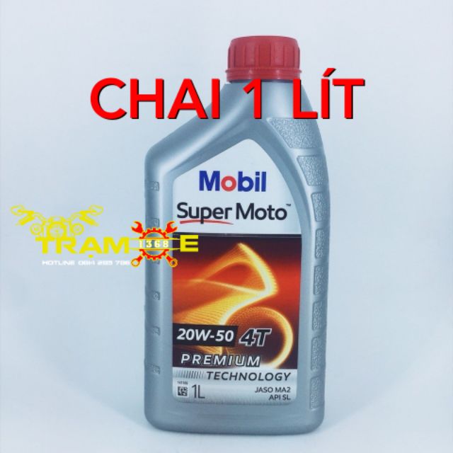 DẦU NHỚT MOBIL 20W50 SUPER MOTO DÀNH CHO XE SỐ, DẦU NHỚT XE MÁY NHẬP KHẨU