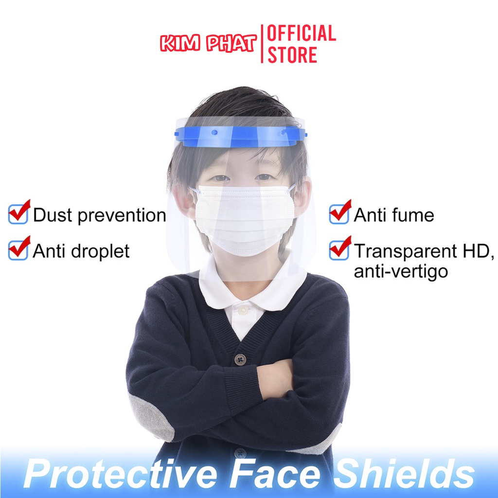 Kính chắn giọt bắn FACE SHIELDS trong suốt - Không Mờ Hơi Nước kèm 10 tấm kính nhựa thay thế