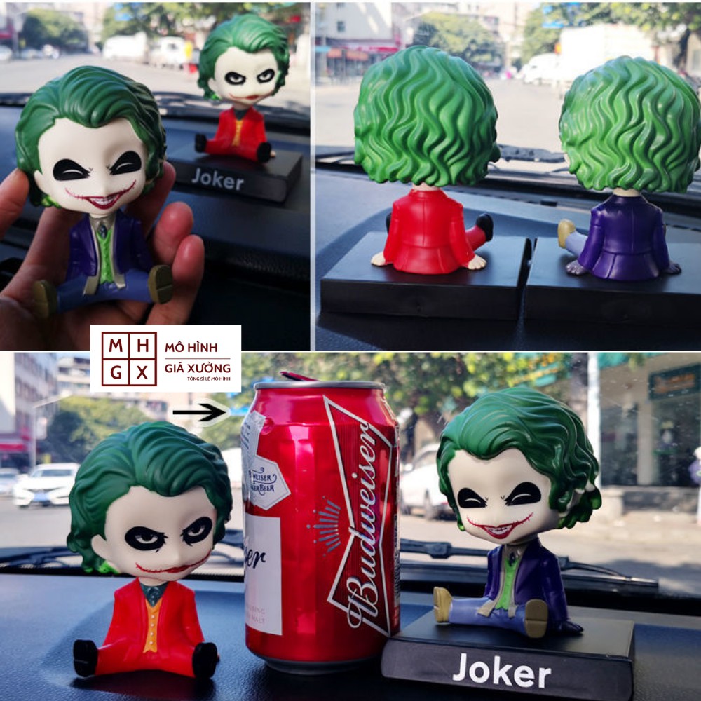 Mô Hình Joker Chibi lắc đầu - Trang trí taplo ô tô - Trang trí bàn học , bàn làm việc