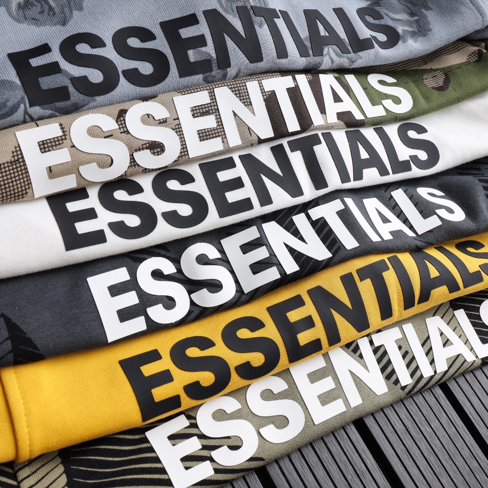 Áo hoodie Essential họa tiết chất cotton nỉ da cá mềm mại không xù lông thấm hút mồ hôi thoáng khí form vừa vặn