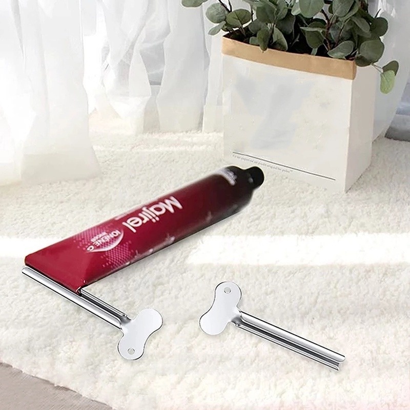 1 Dụng Cụ Nặn Kem Đánh Răng Đa Năng Bằng Kim Loại Dày Dặn Có Thể Tái Sử Dụng Tiện Lợi