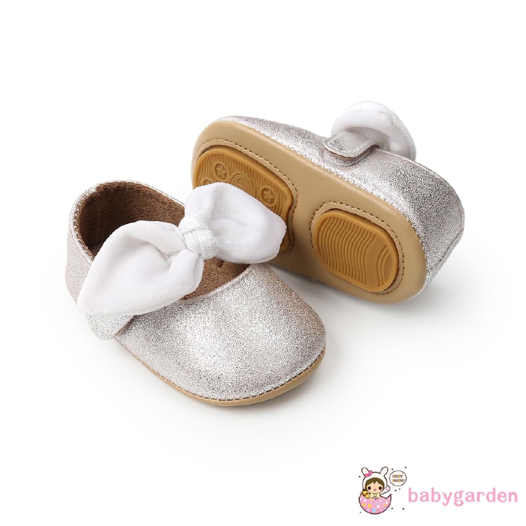 Giày tập đi từ da PU chống trượt cho bé gái